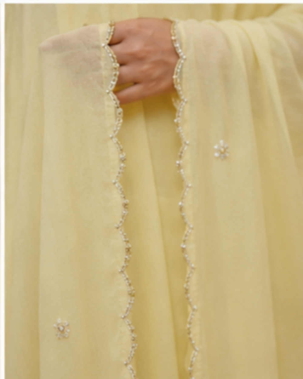 Baby yellow Yoke heavy hand work 3 Piece set AYLN006