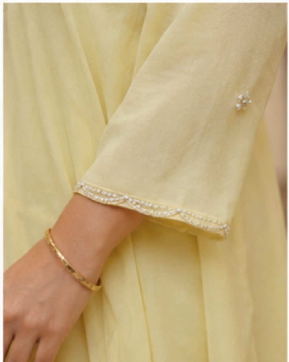 Baby yellow Yoke heavy hand work 3 Piece set AYLN006