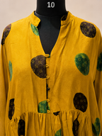 Modal Silk Kaftan Drape – Rich Mustard