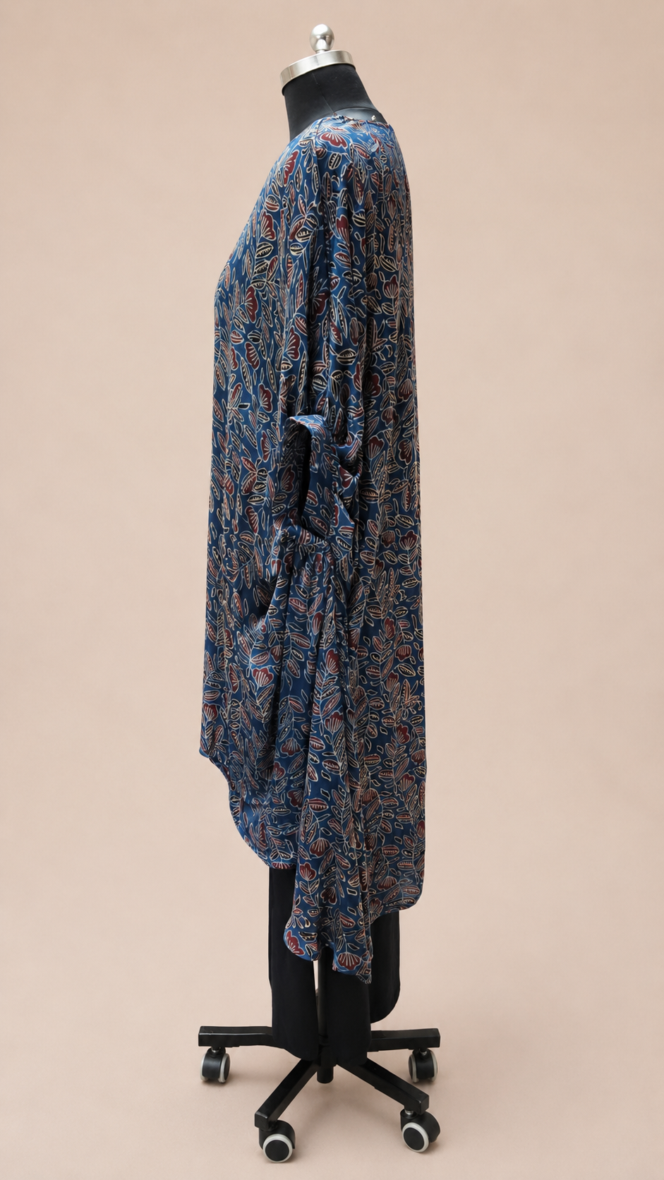 Modal Silk Shirt Kaftan –Deep Navy