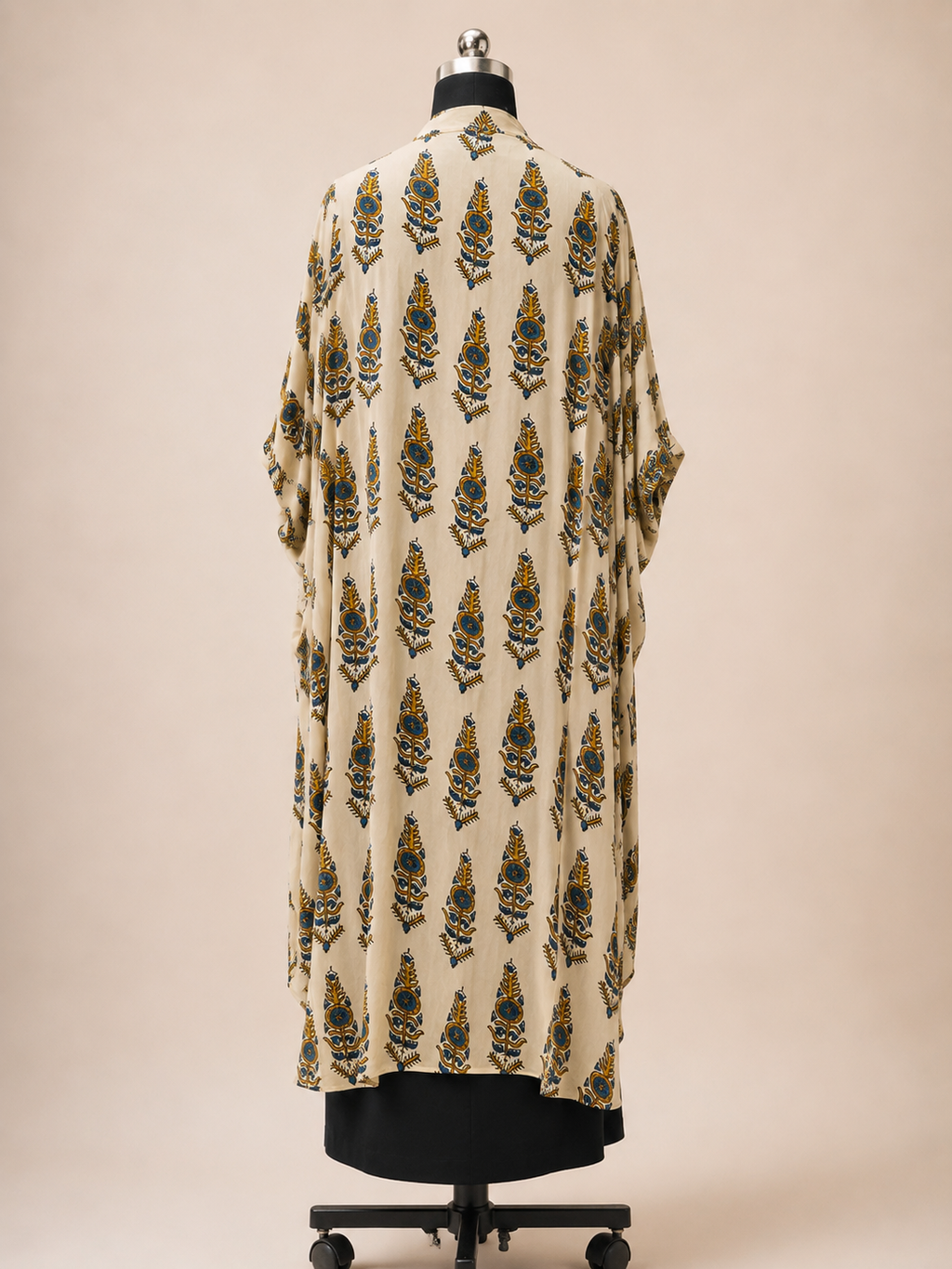 Modal Silk Kaftan Dress – Soft Ivory
