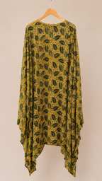 Mustard Modal Silk Printed Dress