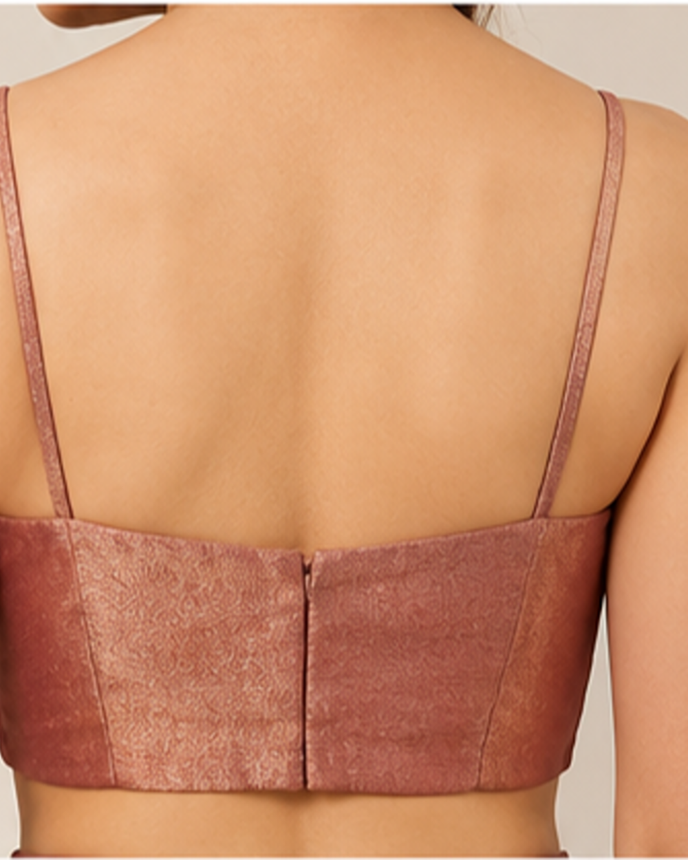 Metallic Maroon 2 pic Skirt and crop top AYLN009