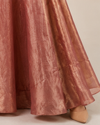 Metallic Maroon 2 pic Skirt and crop top AYLN009