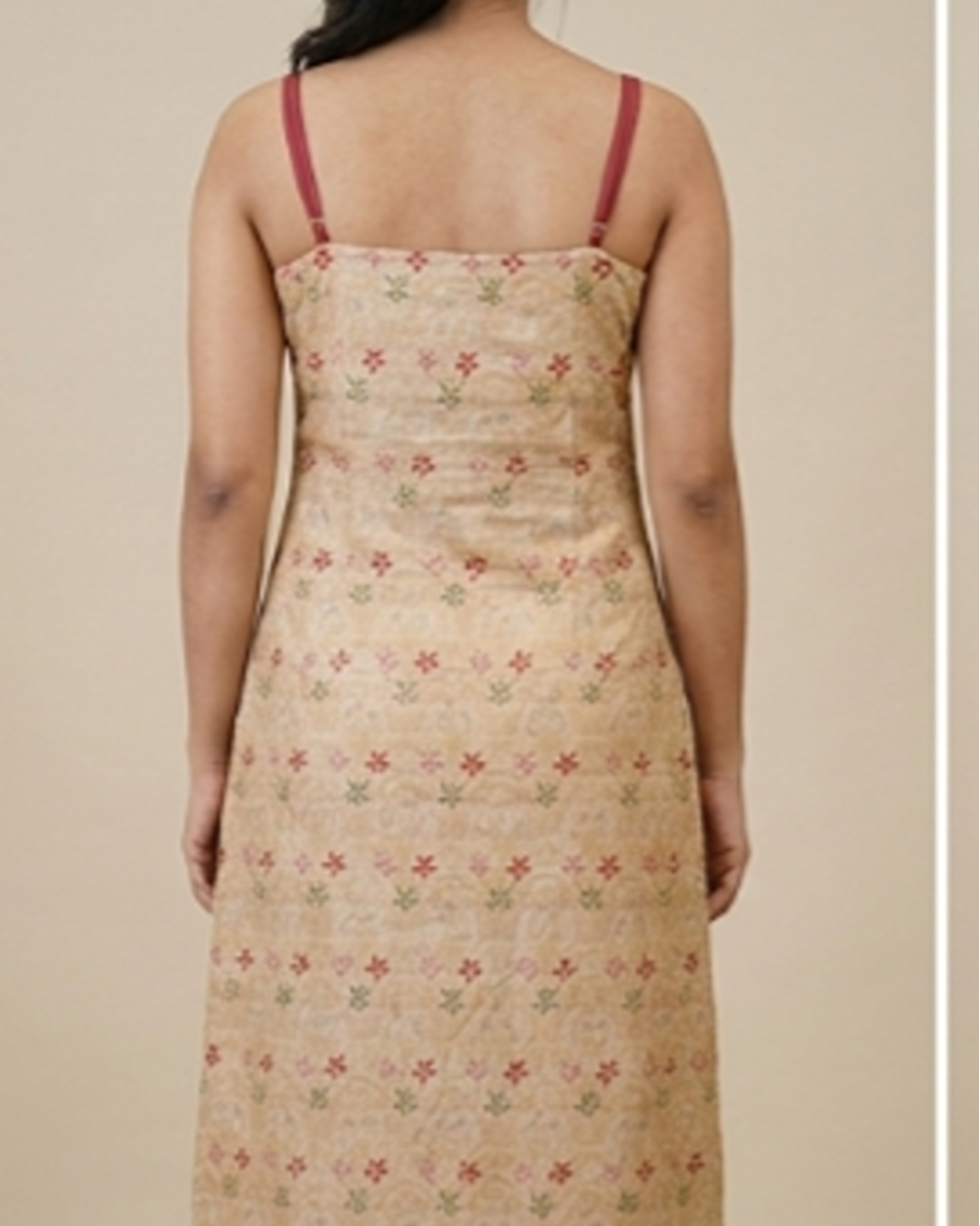 Tussar Silk Sleeveless Dress AYLN0025