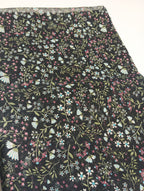 Black Multicolour Botanical Floral Print Fabric