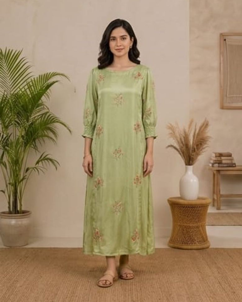 Green Glass organza Top AYLN0016