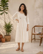 Off white Embroidered Dress AYLN0023