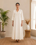 A-line panelled floor-length, dress AYLN0014