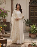 Off white Panalled 2 piece Gown Set AYLN0022